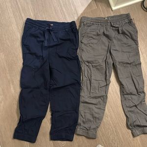 J. Crew Point Sur Jogger Pants Size 4 Navy Blue and Gray Lot of 2